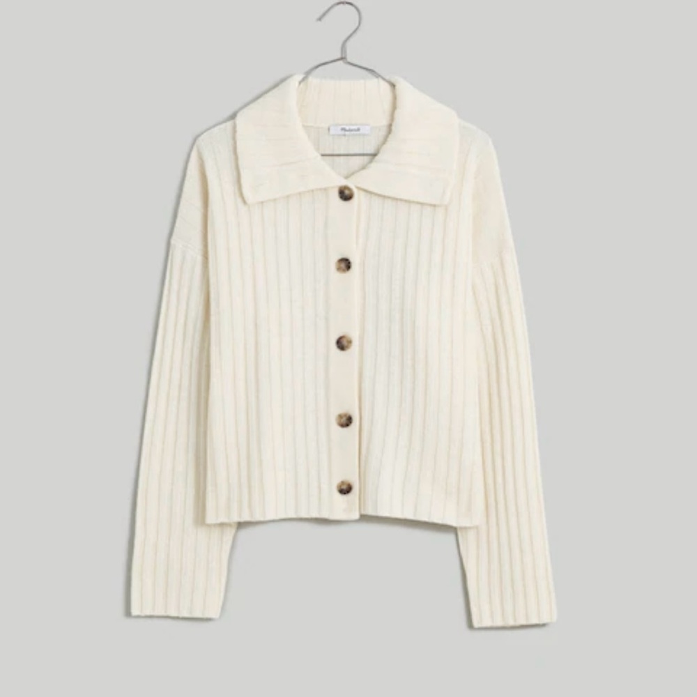 Madewell Women’s Oversize-Collar Cardigan Sweater - Size Large